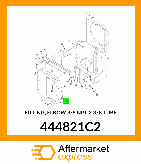 FITTING, ELBOW 3/8" NPT X 3/8" TUBE 444821C2