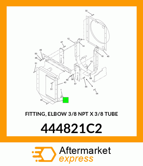 FITTING, ELBOW 3/8" NPT X 3/8" TUBE 444821C2