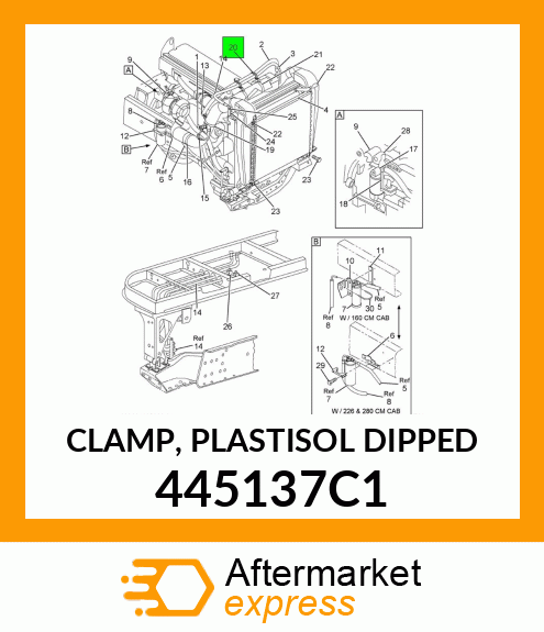 CLAMP, PLASTISOL DIPPED 445137C1