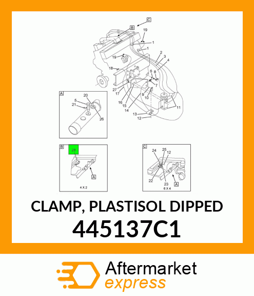 CLAMP, PLASTISOL DIPPED 445137C1