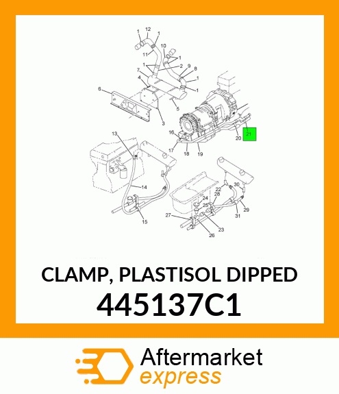 CLAMP, PLASTISOL DIPPED 445137C1