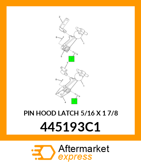 PIN HOOD LATCH 5/16 X 1 7/8 445193C1