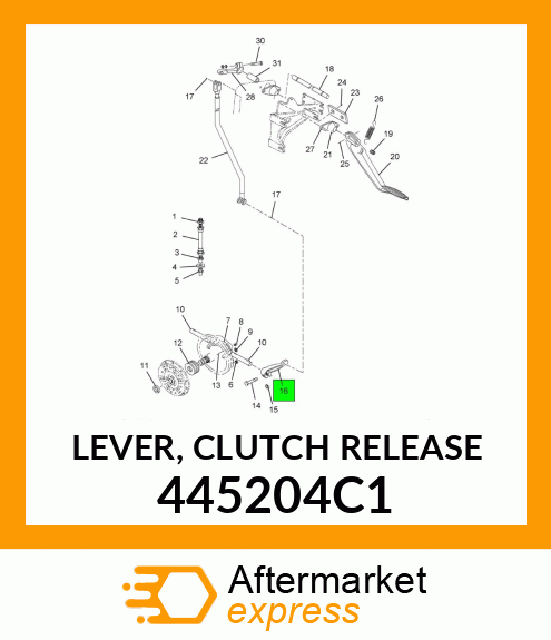 LEVER, CLUTCH RELEASE 445204C1