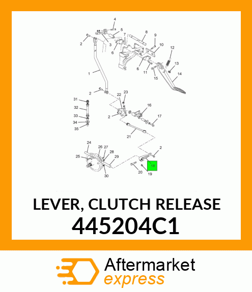 LEVER, CLUTCH RELEASE 445204C1