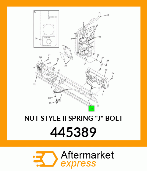 NUT STYLE II SPRING "J" BOLT 445389