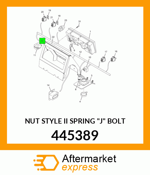 NUT STYLE II SPRING "J" BOLT 445389