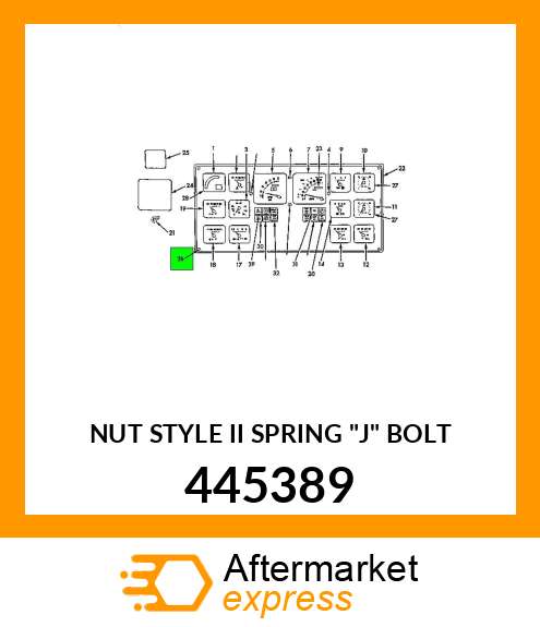 NUT STYLE II SPRING "J" BOLT 445389