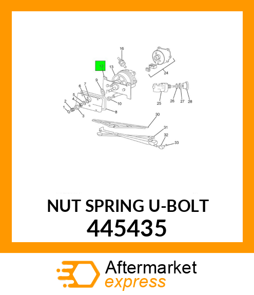 NUT SPRING U-BOLT 445435