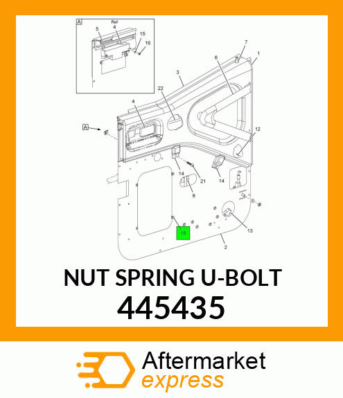 NUT SPRING U-BOLT 445435