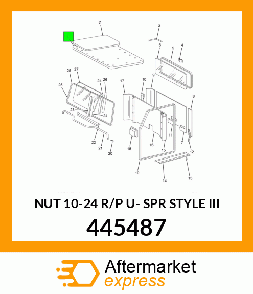 NUT 10-24 R/P U- SPR STYLE III 445487