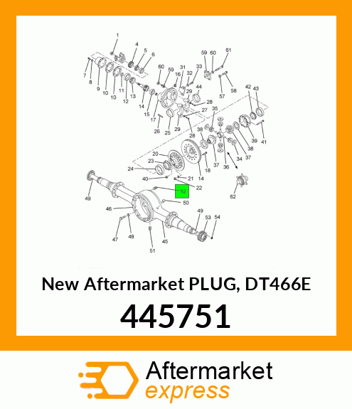 New Aftermarket PLUG, DT466E 445751