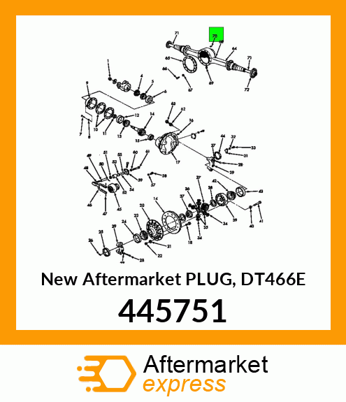 New Aftermarket PLUG, DT466E 445751