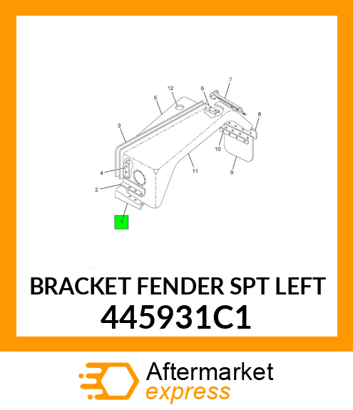 BRACKET FENDER SPT LEFT 445931C1