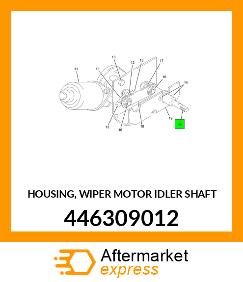 HOUSING, WIPER MOTOR IDLER SHAFT 446309012