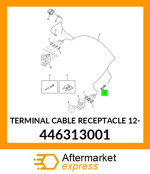 TERMINAL CABLE RECEPTACLE 12- 446313001