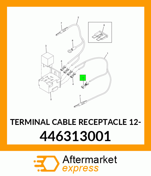 TERMINAL CABLE RECEPTACLE 12- 446313001