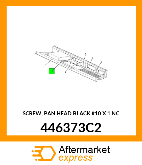 SCREW, PAN HEAD BLACK #10 X 1" NC 446373C2