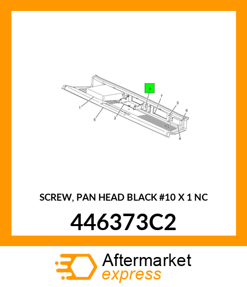 SCREW, PAN HEAD BLACK #10 X 1" NC 446373C2