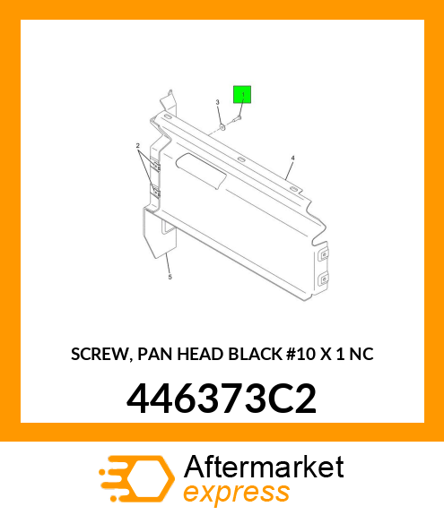 SCREW, PAN HEAD BLACK #10 X 1" NC 446373C2