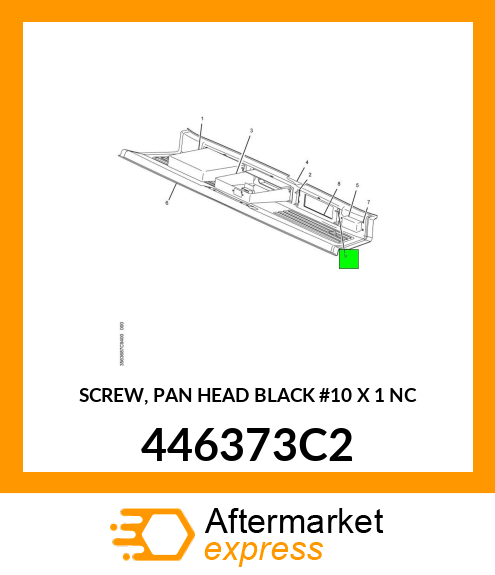 SCREW, PAN HEAD BLACK #10 X 1" NC 446373C2