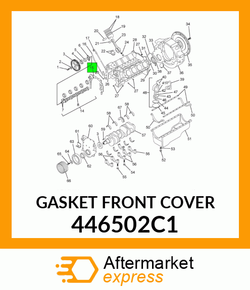 GASKET FRONT COVER 446502C1