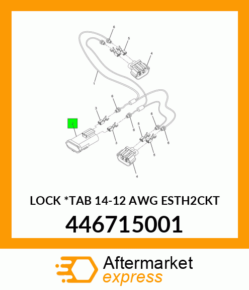 LOCK *TAB 14-12 AWG ESTH2CKT 446715001