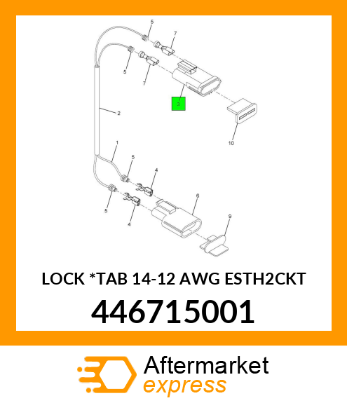 LOCK *TAB 14-12 AWG ESTH2CKT 446715001