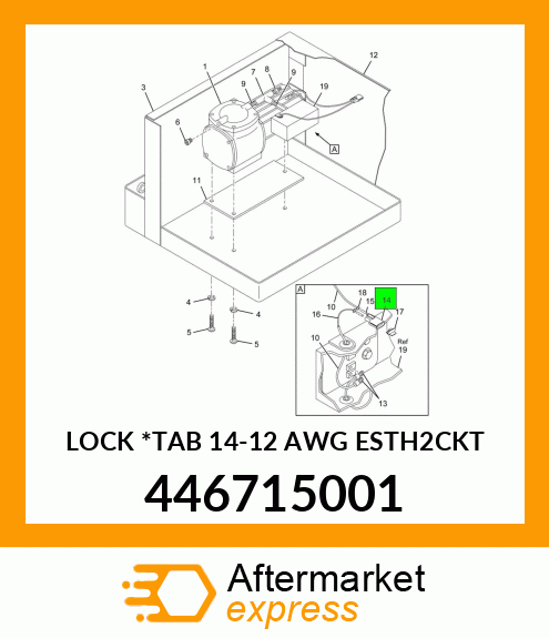 LOCK *TAB 14-12 AWG ESTH2CKT 446715001