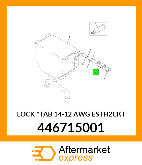 LOCK *TAB 14-12 AWG ESTH2CKT 446715001