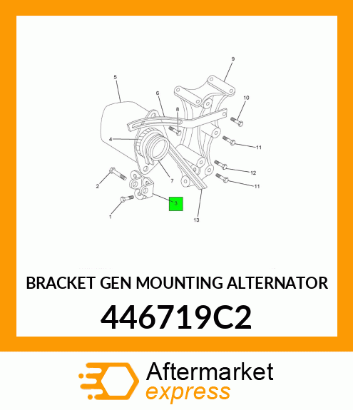 BRACKET GEN MOUNTING ALTERNATOR 446719C2