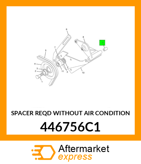 SPACER REQD WITHOUT AIR CONDITION 446756C1