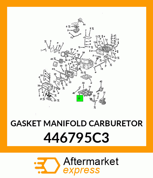 GASKET MANIFOLD CARBURETOR 446795C3