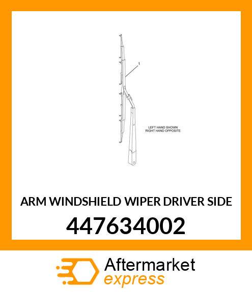 ARM WINDSHIELD WIPER DRIVER SIDE 447634002