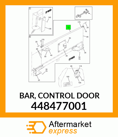 BAR, CONTROL DOOR 448477001