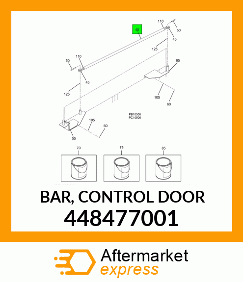 BAR, CONTROL DOOR 448477001