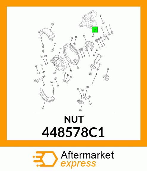 NUT, LOCK SPECIAL SPIDER TO HOUSING BOLT 448578C1