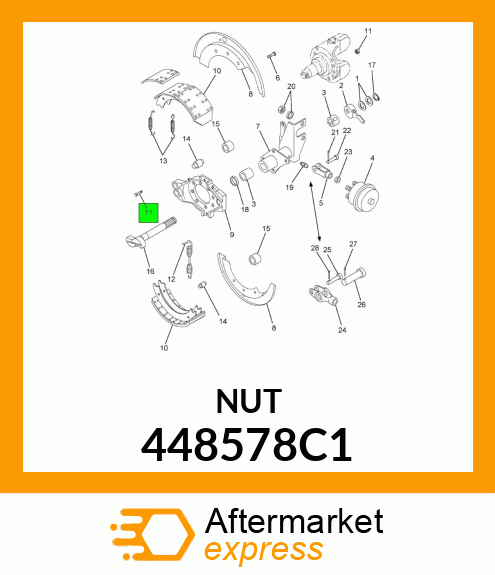 NUT, LOCK SPECIAL SPIDER TO HOUSING BOLT 448578C1