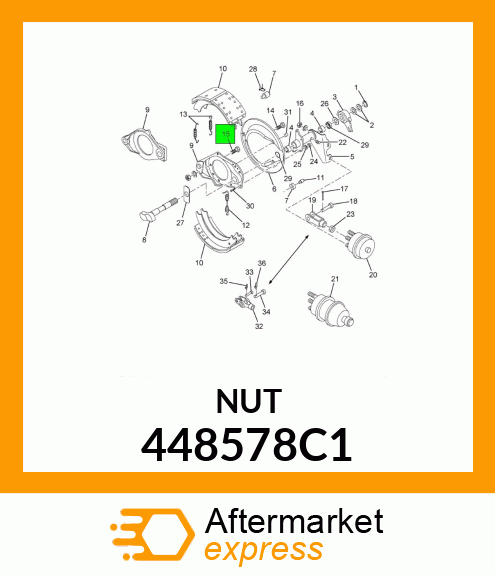 NUT, LOCK SPECIAL SPIDER TO HOUSING BOLT 448578C1