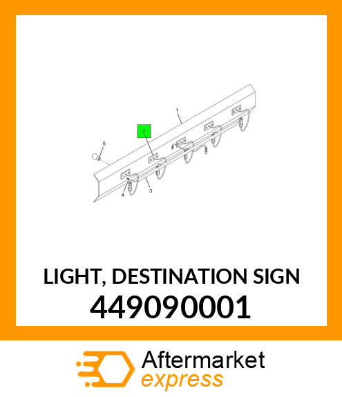 LIGHT, DESTINATION SIGN 449090001