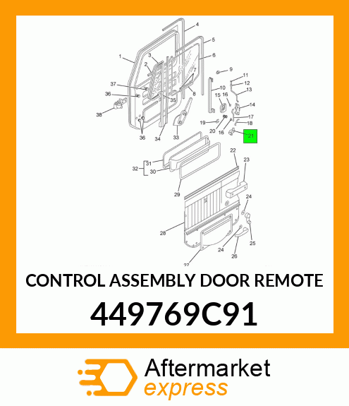 CONTROL ASSEMBLY DOOR REMOTE 449769C91