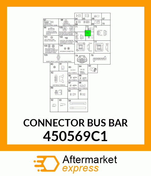 CONNECTOR BUS BAR 450569C1