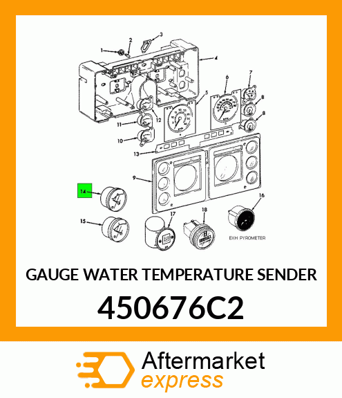 GAUGE WATER TEMPERATURE SENDER 450676C2