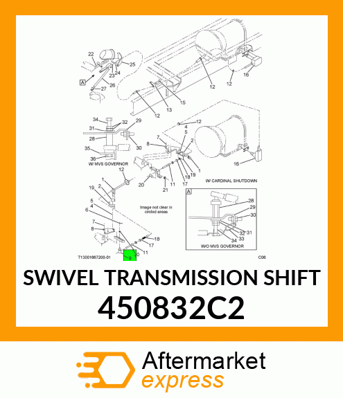 SWIVEL TRANSMISSION SHIFT 450832C2