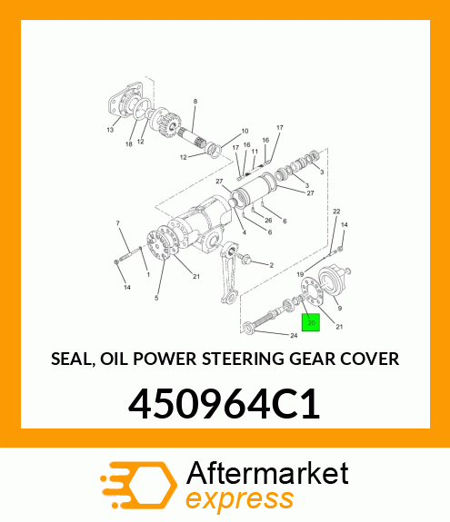 SEAL, OIL POWER STEERING GEAR COVER 450964C1