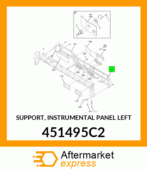 SUPPORT, INSTRUMENTAL PANEL LEFT 451495C2