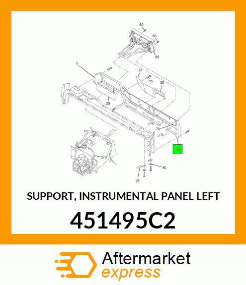 SUPPORT, INSTRUMENTAL PANEL LEFT 451495C2