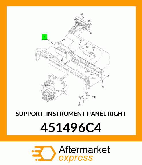 SUPPORT, INSTRUMENT PANEL RIGHT 451496C4
