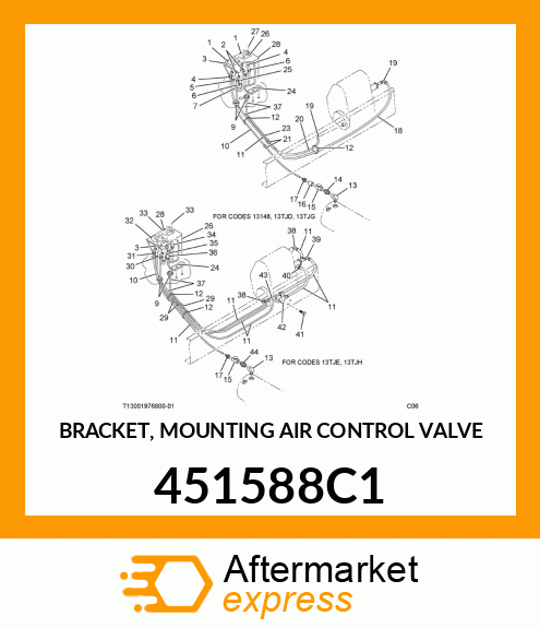 BRACKET, MOUNTING AIR CONTROL VALVE 451588C1