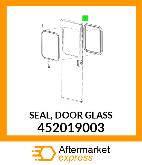 SEAL, DOOR GLASS 452019003