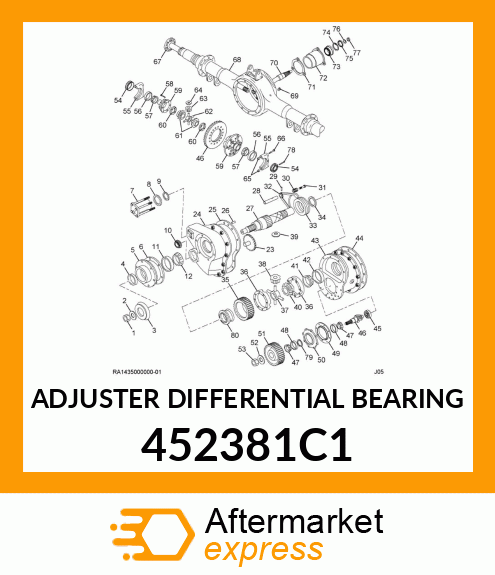 ADJUSTER DIFFERENTIAL BEARING 452381C1